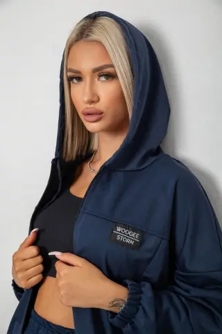 Спортивний костюм жіночий, колір темно-синій, 238R114