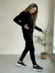 Теплий спортивний костюм на флисі з укороченим худі чорний Merlini Нант - Фото 3
