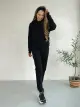 Теплий спортивний костюм на флисі з укороченим худі чорний Merlini Нант - Фото 2