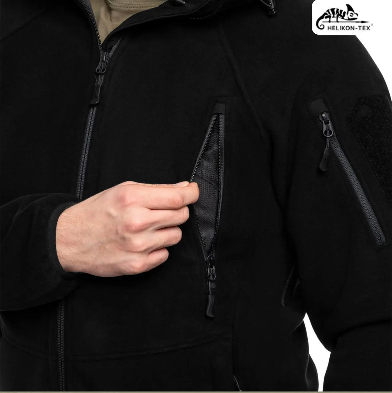 Флісова кофта Helikon Patriot Mk2 Hybrid Fleece - Black