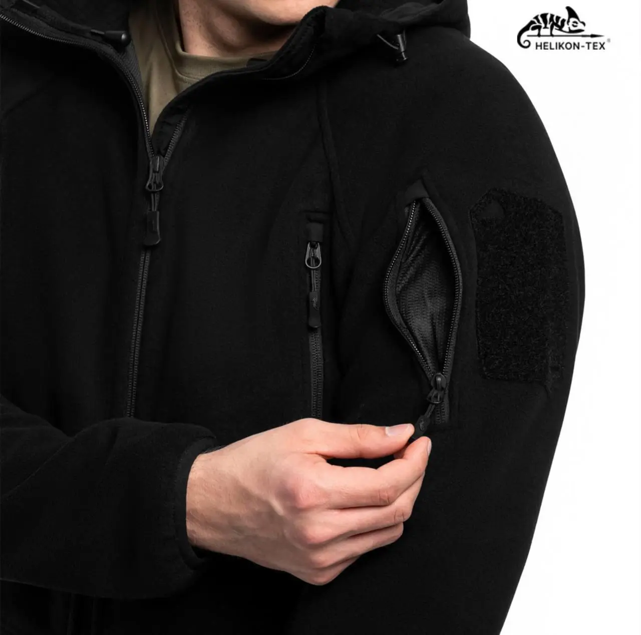 Флісова кофта Helikon Patriot Mk2 Hybrid Fleece - Black