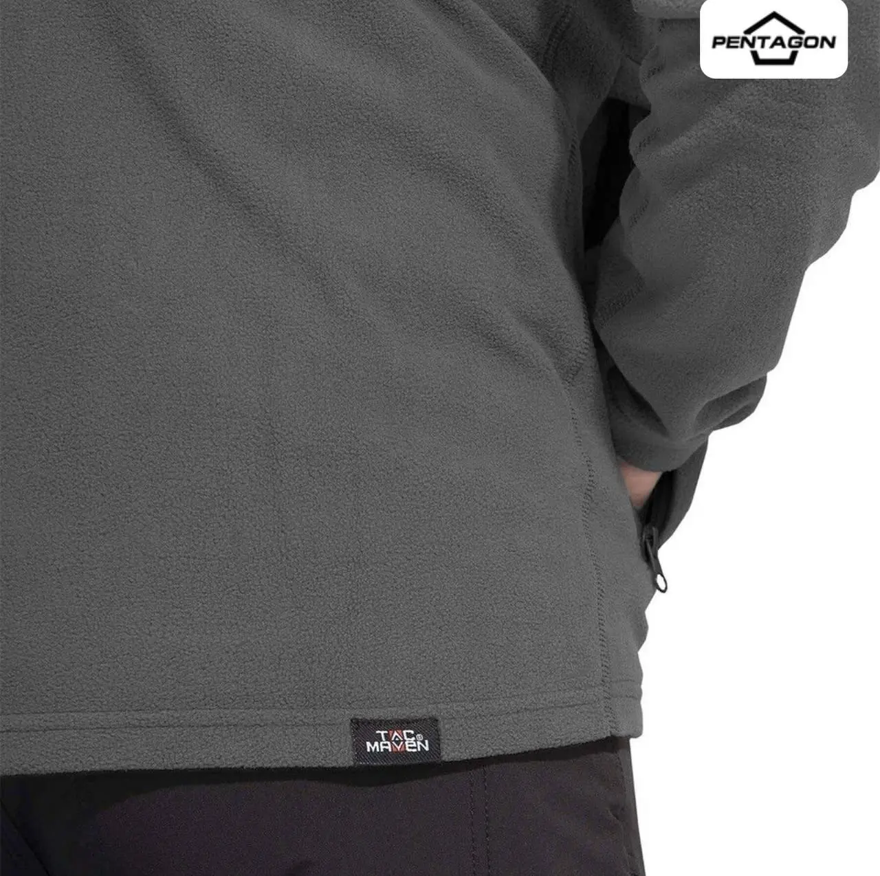 Флісова кофта Pentagon Tac Maven Elk Shadow Grey/ Black