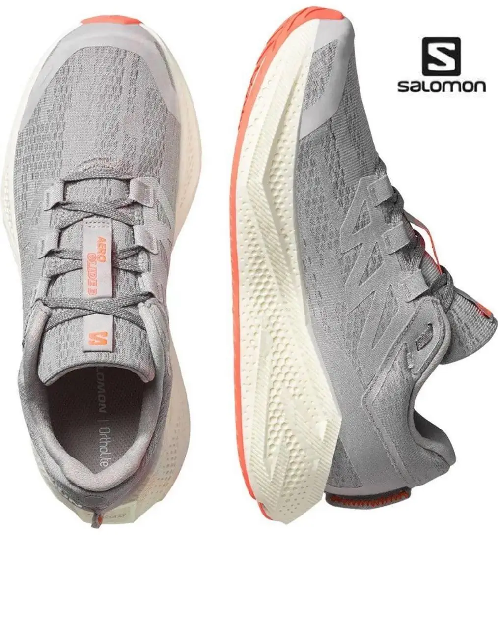 Кросівки Salomon Outdoor AERO GLIDE 3 Alloy/Vanilla Ice/Neon Flame