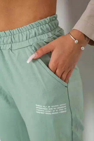 Спортивні штани жіночі, колір м'ятний, 238R5052-1