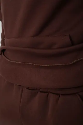 Спортивний костюм чоловічий на флісі, колір шоколадний, 238R58573