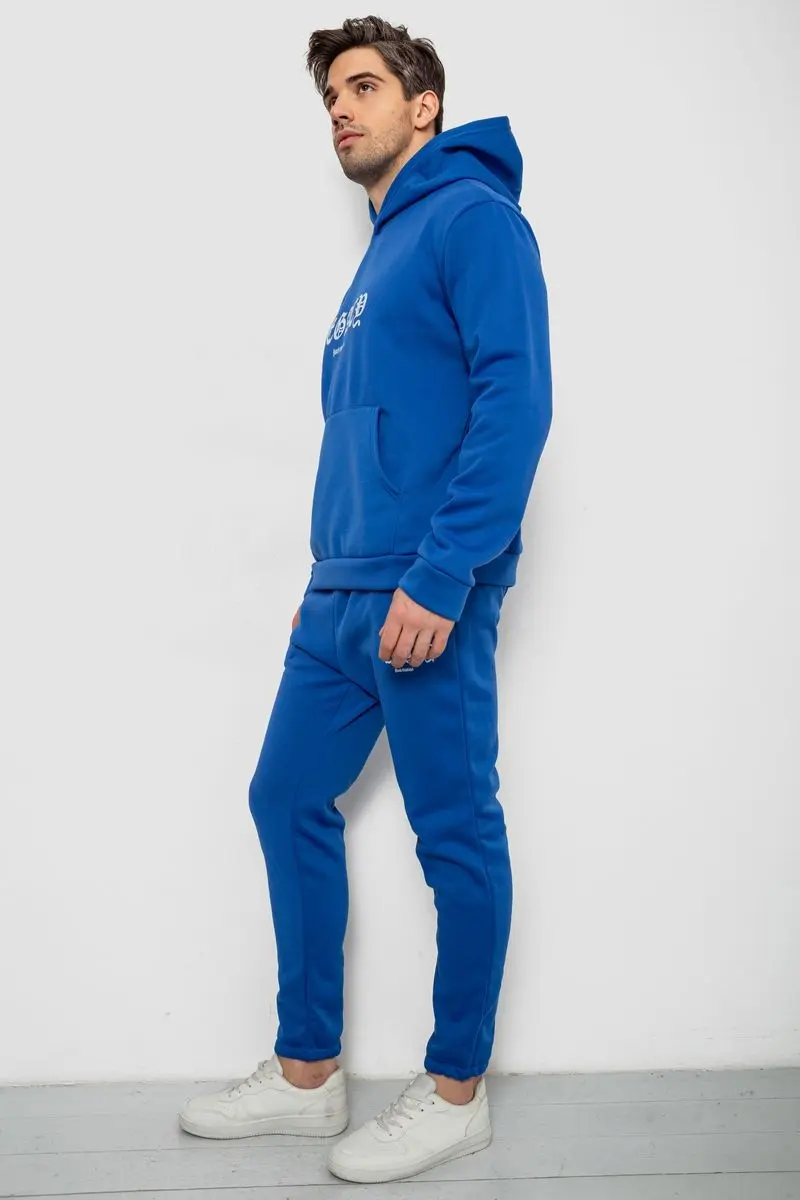Спортивний костюм чоловічий на флісі, колір електрик, 238R57046