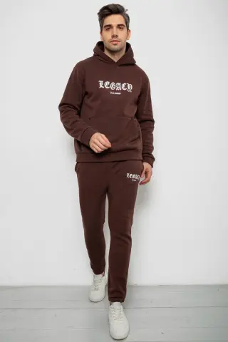 Спортивний костюм чоловічий на флісі, колір шоколадний, 238R57046