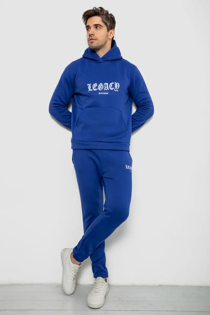 Спортивний костюм чоловічий на флісі, колір синій, 238R57046