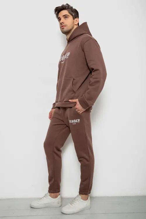 Спортивний костюм чоловічий на флісі, колір мокко, 238R57046