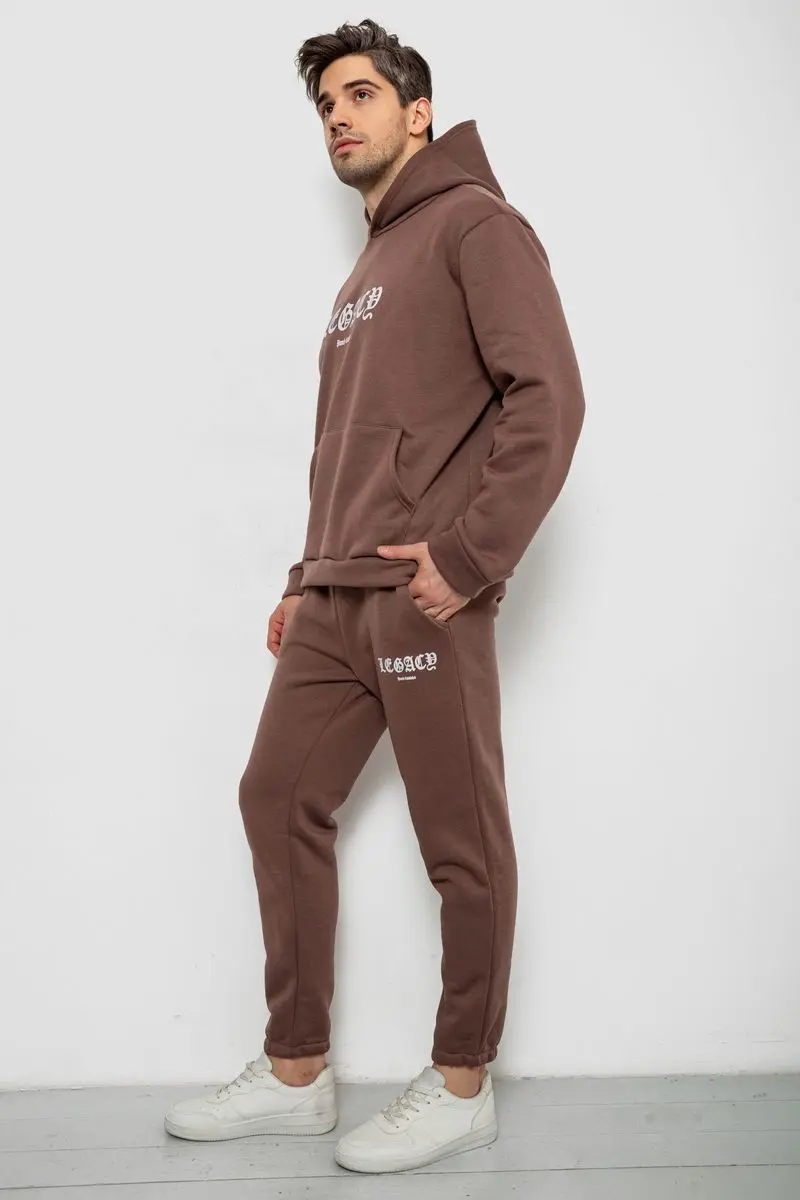 Спортивний костюм чоловічий на флісі, колір мокко, 238R57046