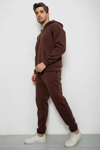Спортивний костюм чоловічий на флісі, колір шоколадний, 238R030-1