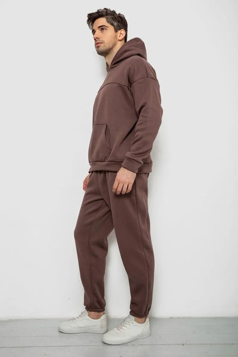 Спортивний костюм чоловічий на флісі, колір мокко, 238R029