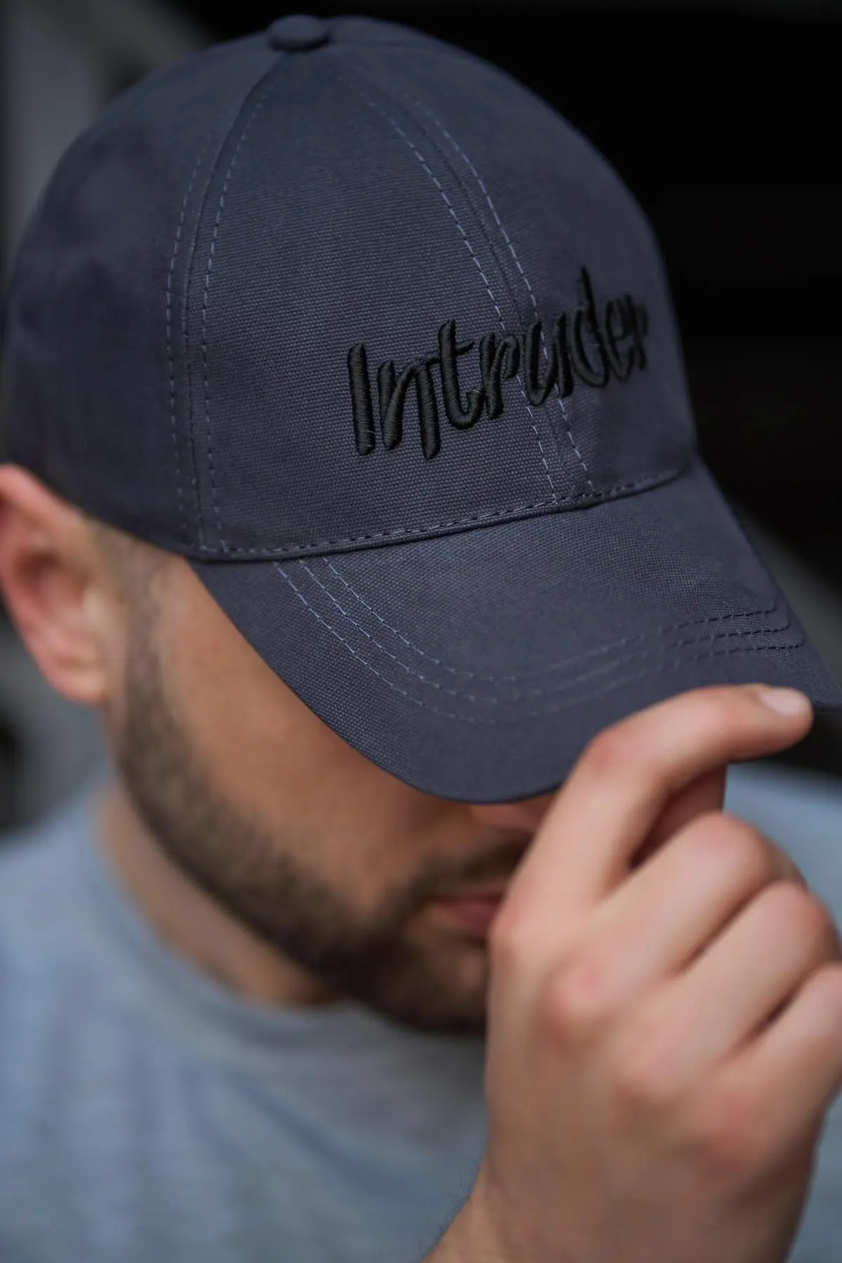 Кепка чоловіча Intruder big сіра