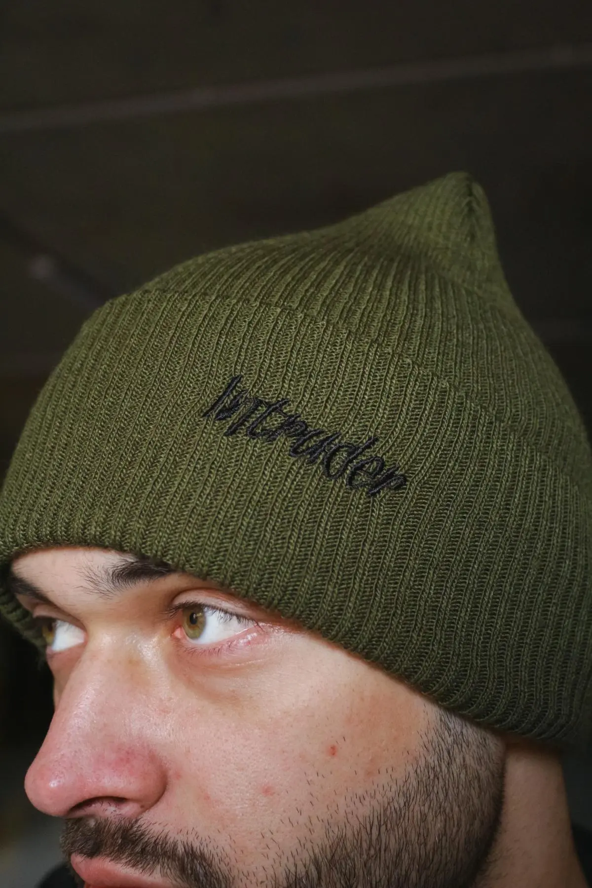 Шапка з додаванням вовни "Intruder" хакі small logo