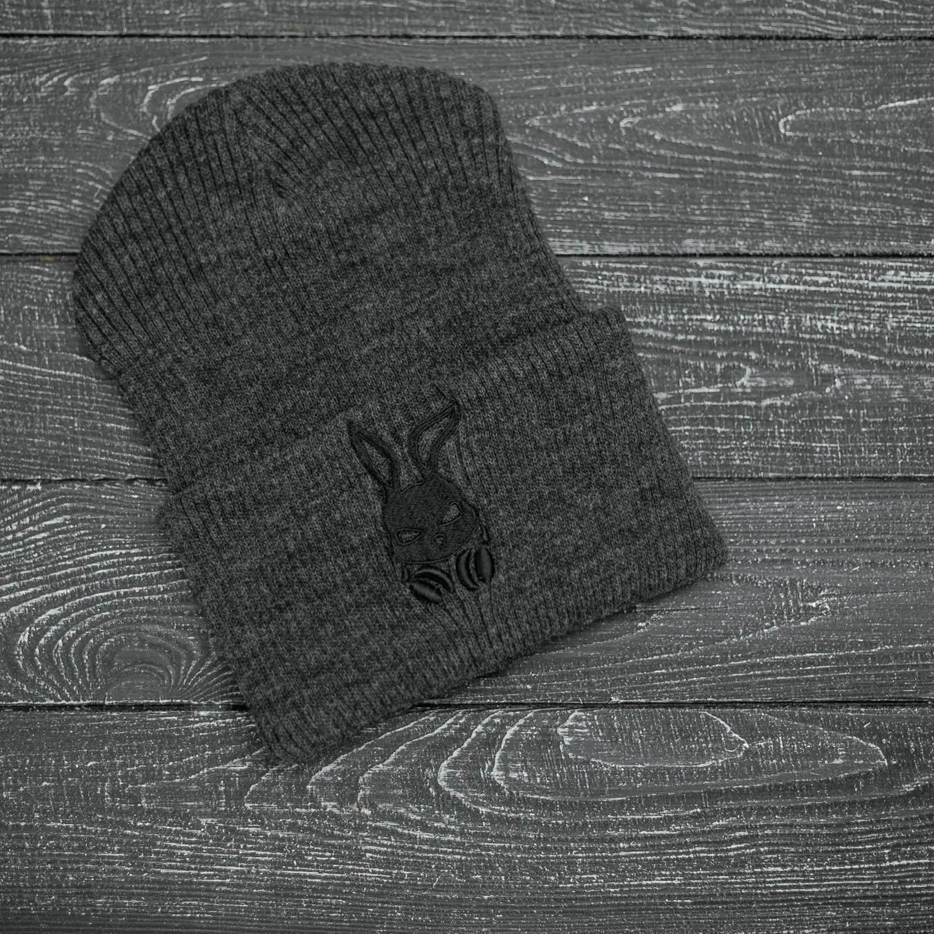 Шапка з додаванням вовни "Intruder" сіра Bunny logo