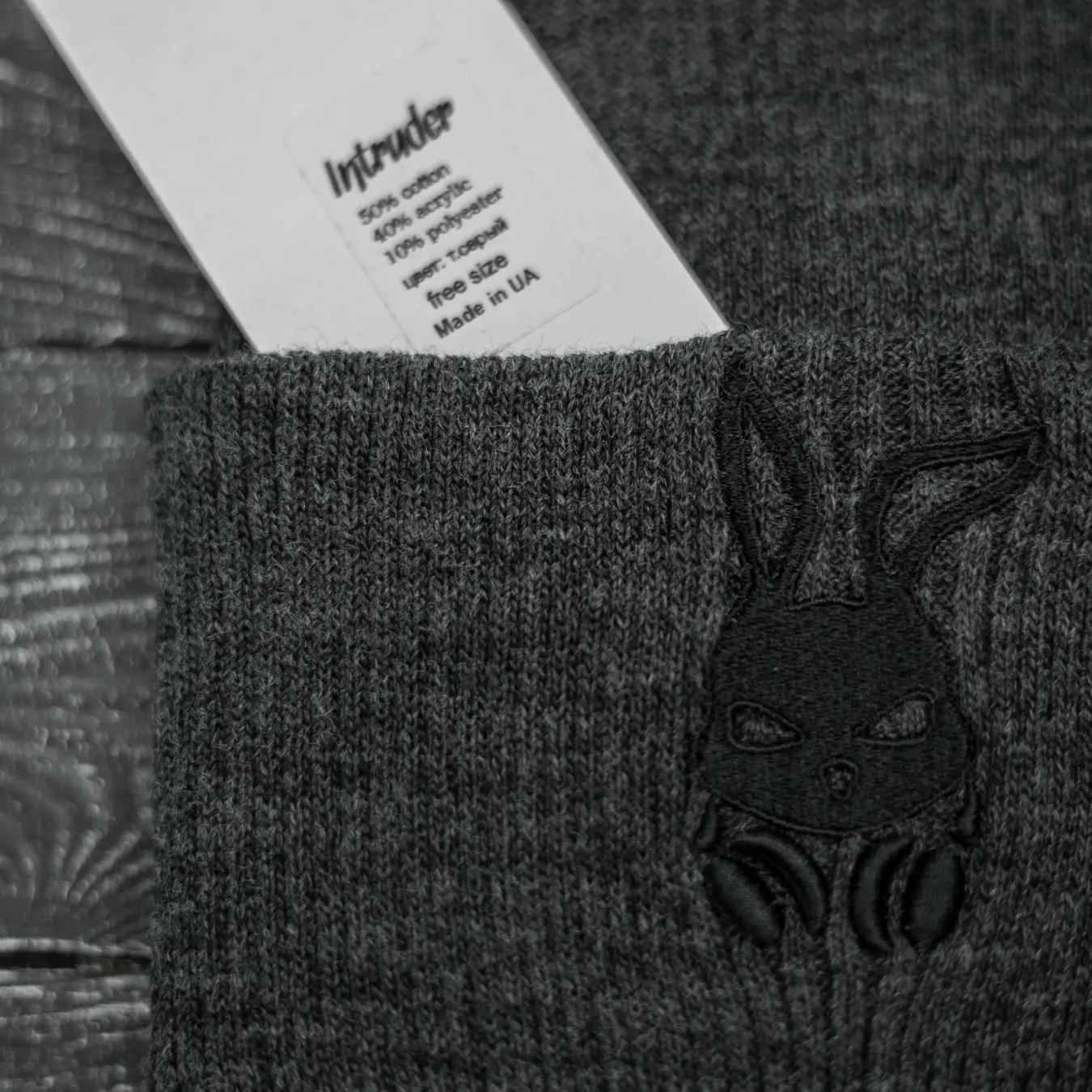 Шапка з додаванням вовни "Intruder" сіра Bunny logo