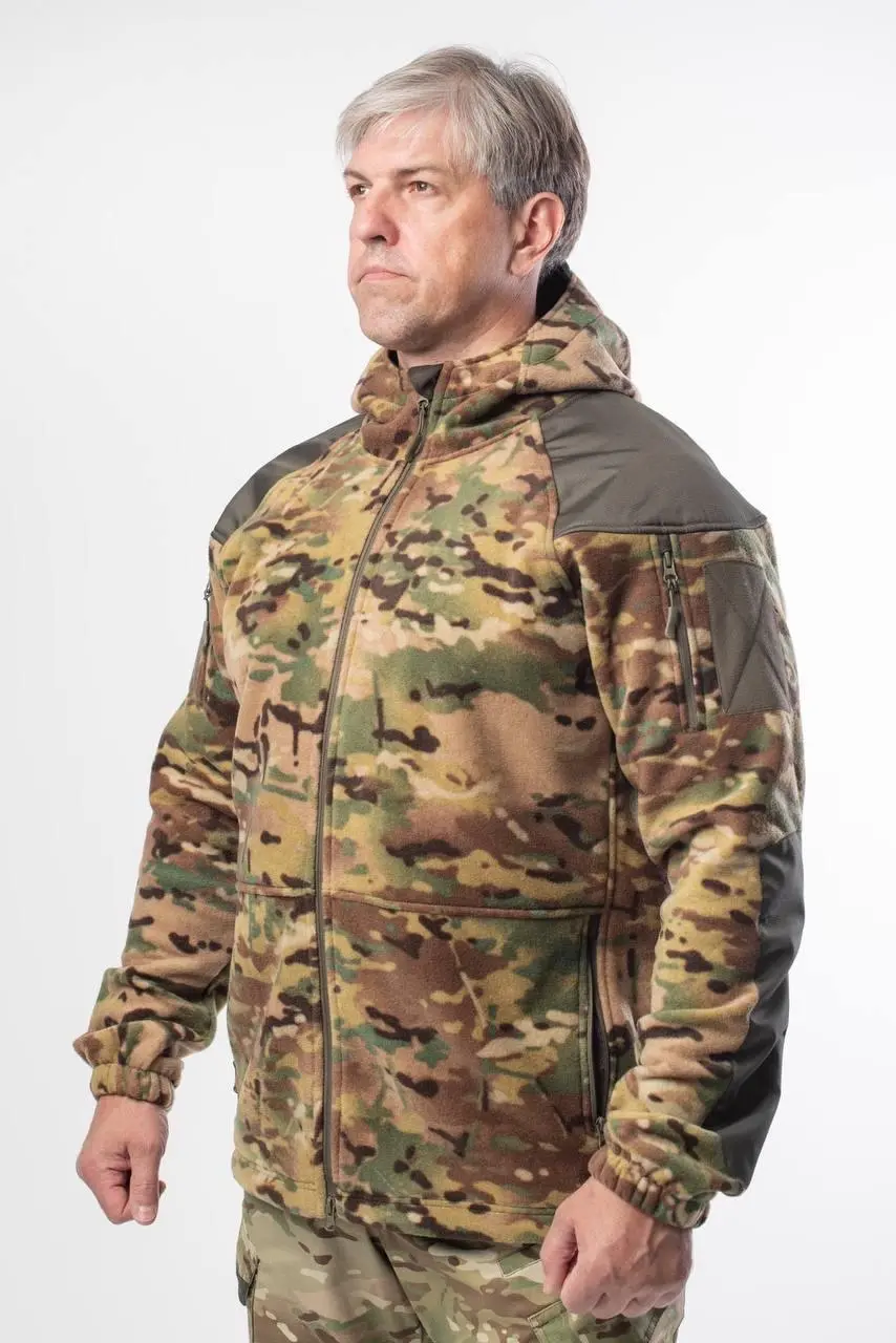Кофта микрофлис Мультикам с капюшоном G10 Military