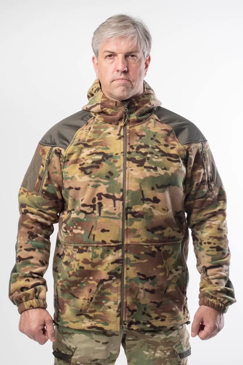 Кофта микрофлис Мультикам с капюшоном G10 Military