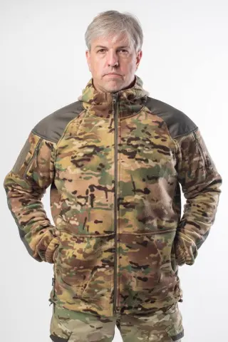 Кофта мікрофліс Мультикам з капюшоном G10 Military
