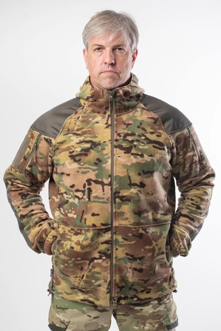 Кофта микрофлис Мультикам с капюшоном G10 Military