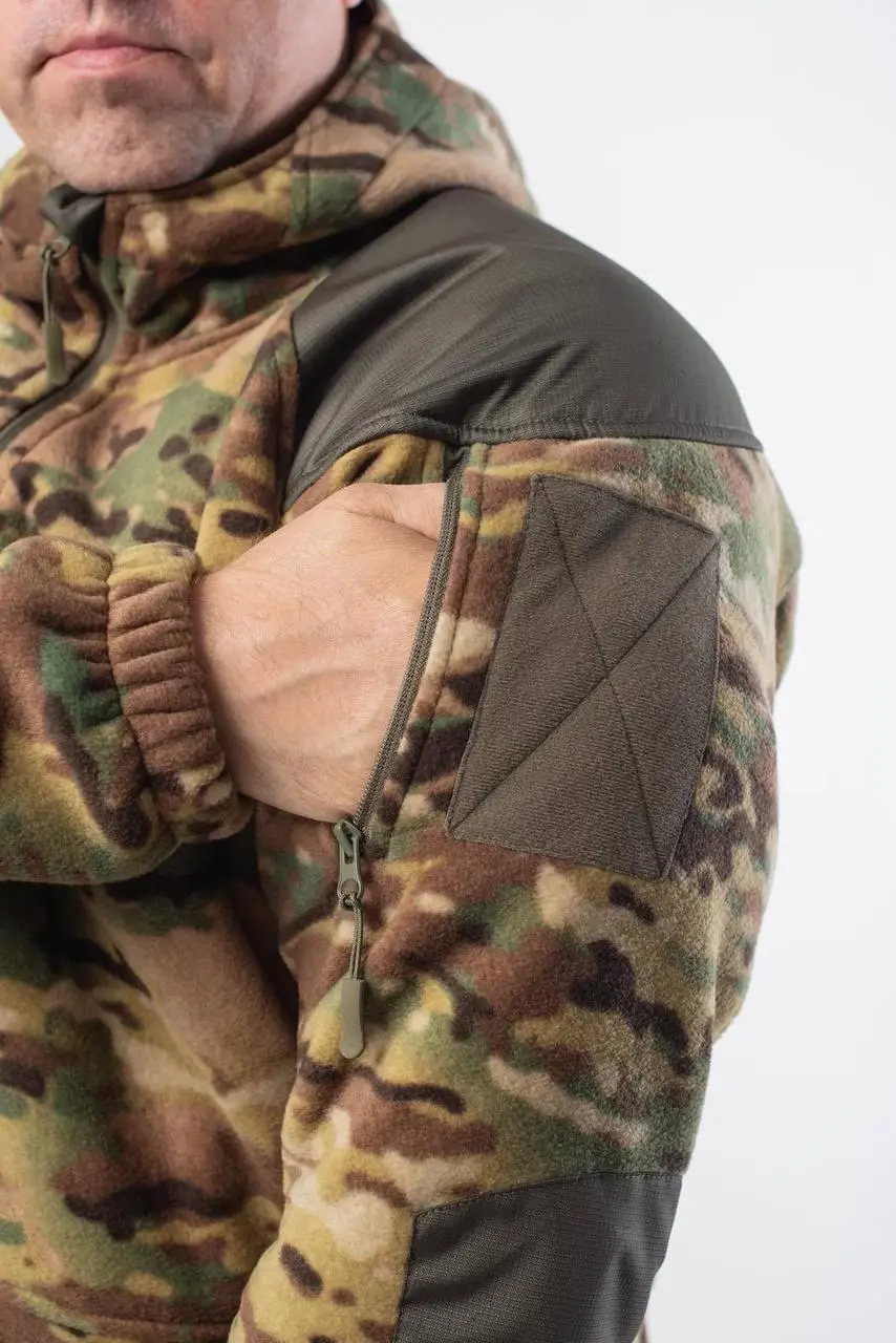 Кофта микрофлис Мультикам с капюшоном G10 Military