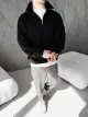 Black Zip-Up Sweater - Photo 3