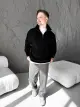Black Zip-Up Sweater - Photo 5