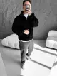 Black Zip-Up Sweater - Photo 6
