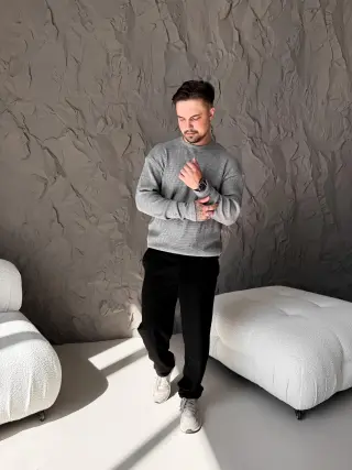 Светр графіт вязка