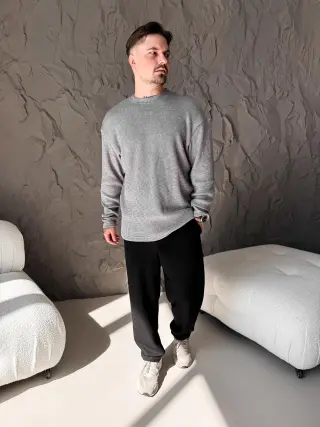 Светр графіт вязка