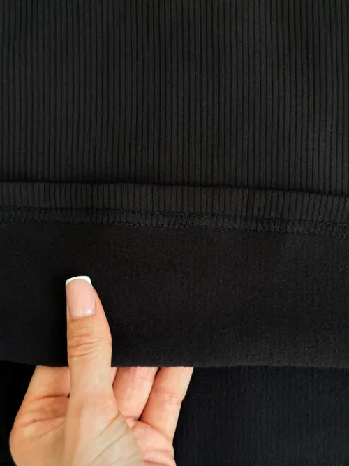 Seamless Warm Black Fleece Leggings Merlini Vakka