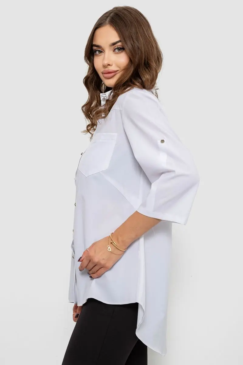 Блуза класична, колір білий, 230R72-2