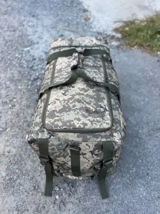 Сумка баул тактична us 160 л непромокаюча покращена Піксель