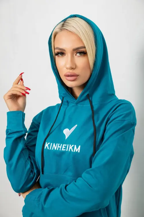 Спортивний костюм жіночий двонитка, колір бірюзовий, 214R1419-007