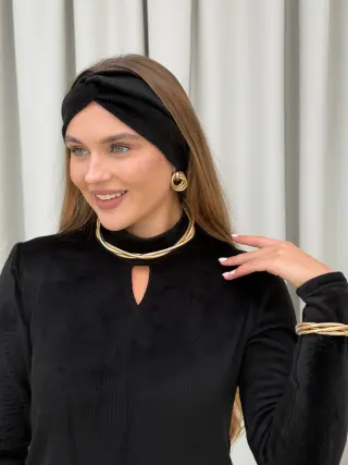 Тепла довга сукня на флісі чорна Merlini Ренто