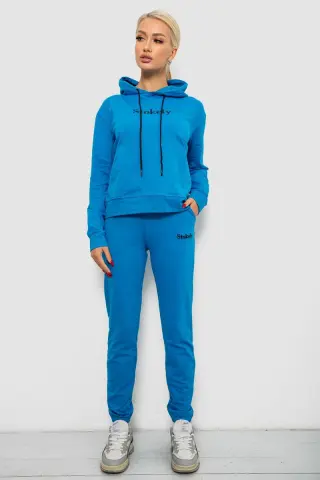 Спортивний костюм жіночий двонитка, колір джинс, 214R1419-006