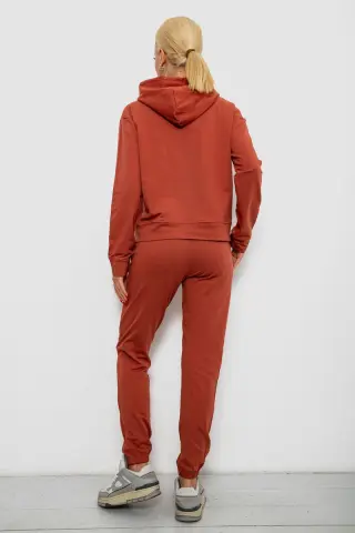 Спортивний костюм жіночий двонитка, колір теракотовий, 214R1419-004