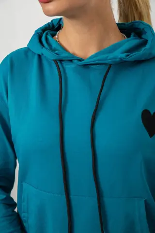 Спортивний костюм жіночий двонитка, колір бірюзовий, 214R1419-004