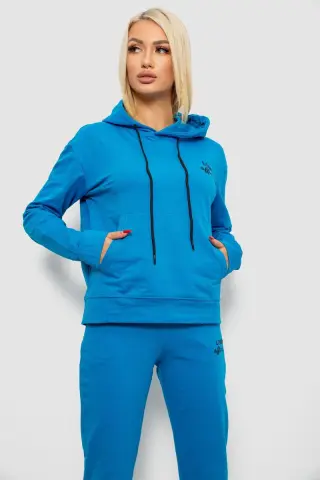 Спортивний костюм жіночий двонитка, колір джинс, 214R1419-005