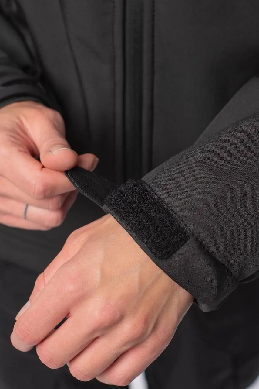 Куртка жіноча Soft Shell Black Military Чорна на флісовій підкладці