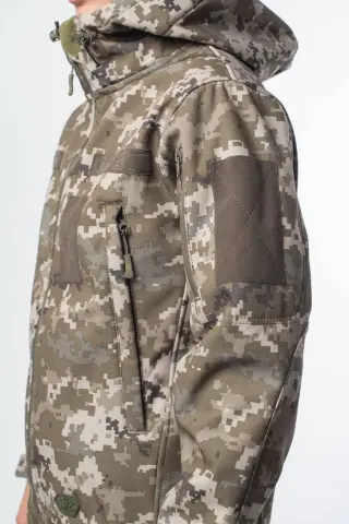 Куртка жіноча Soft Shell Military Піксель на флісовій підкладці