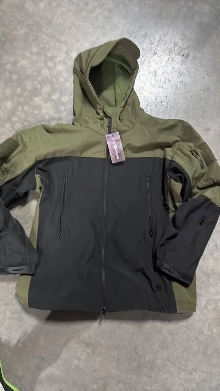 Insulated SoftShell Jacket Olive with Black Vanguard