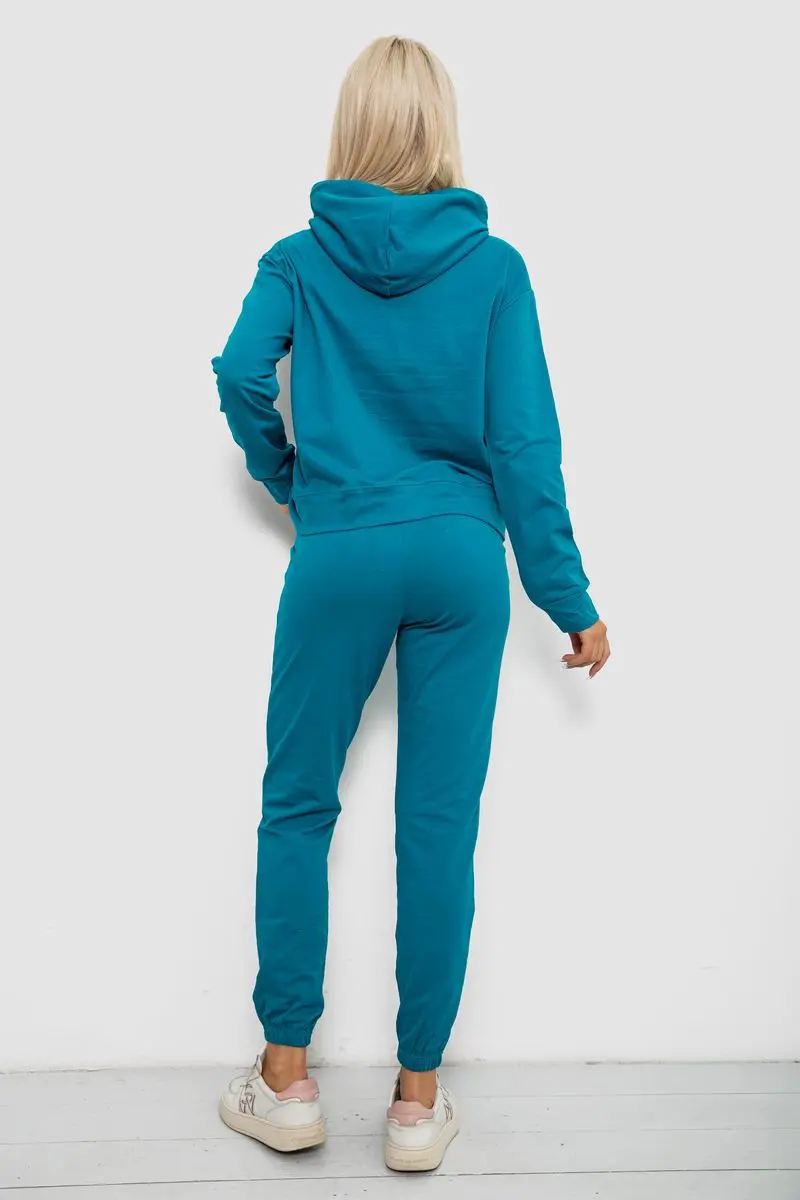 Спортивний костюм жіночий двонитка, колір бірюзовий, 214R1419-003
