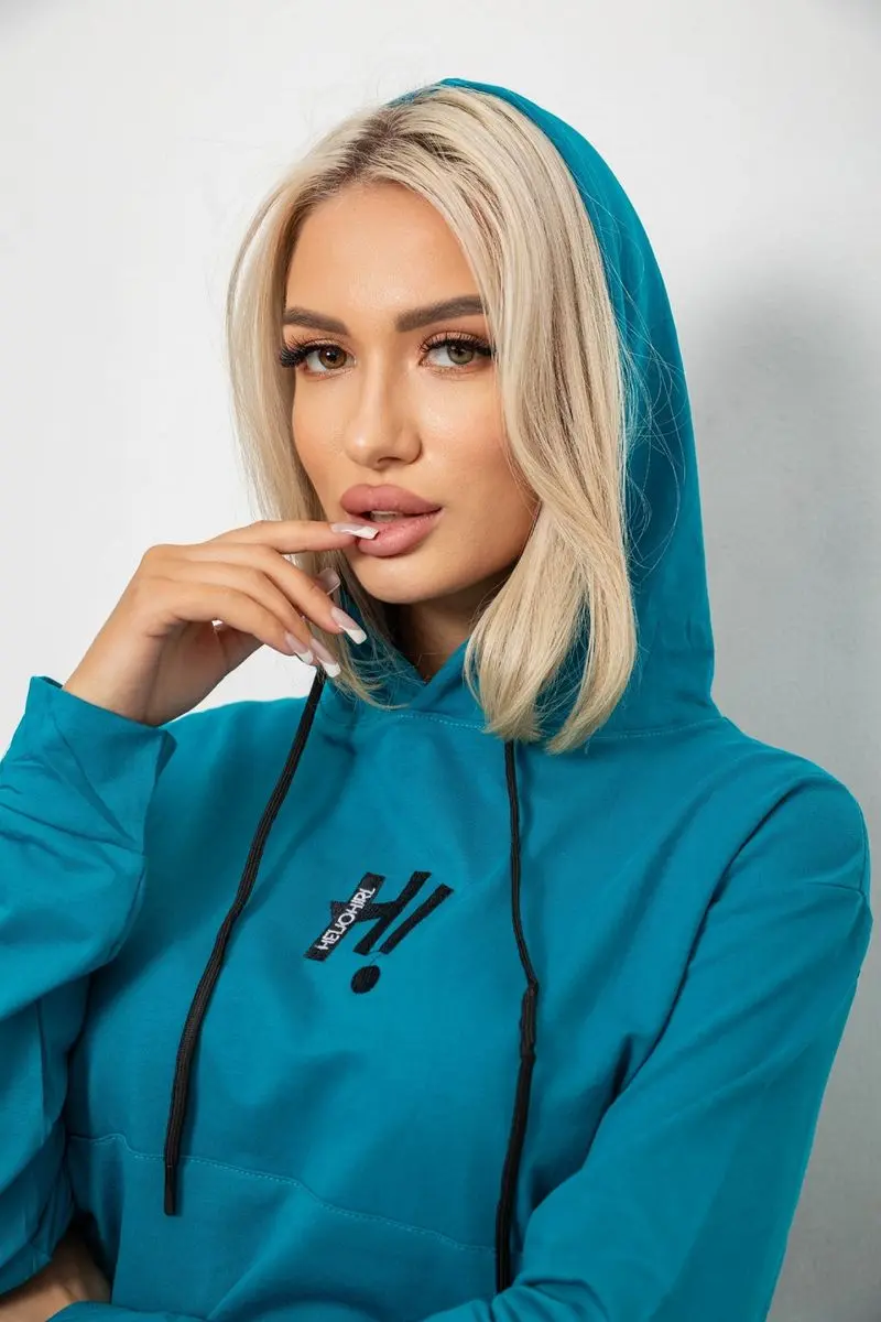 Спортивний костюм жіночий двонитка, колір бірюзовий, 214R1419-003