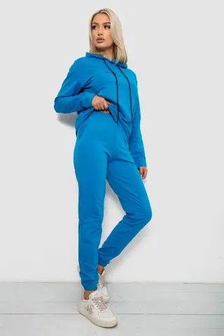 Спортивний костюм жіночий двонитка, колір джинс, 214R1419-002