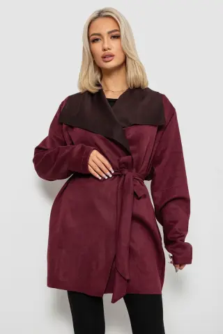 Жіночий кардиган однотонний, колір сливовий, 257R001