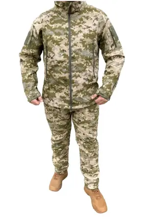 Softshell Tactical Suit Insulated Fleece-Lined, Pixel (MM-14)