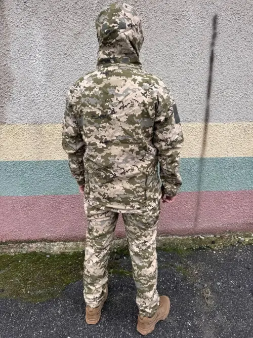 Костюм Soft-Shell піксель-камуфляж Утеплений на флісі