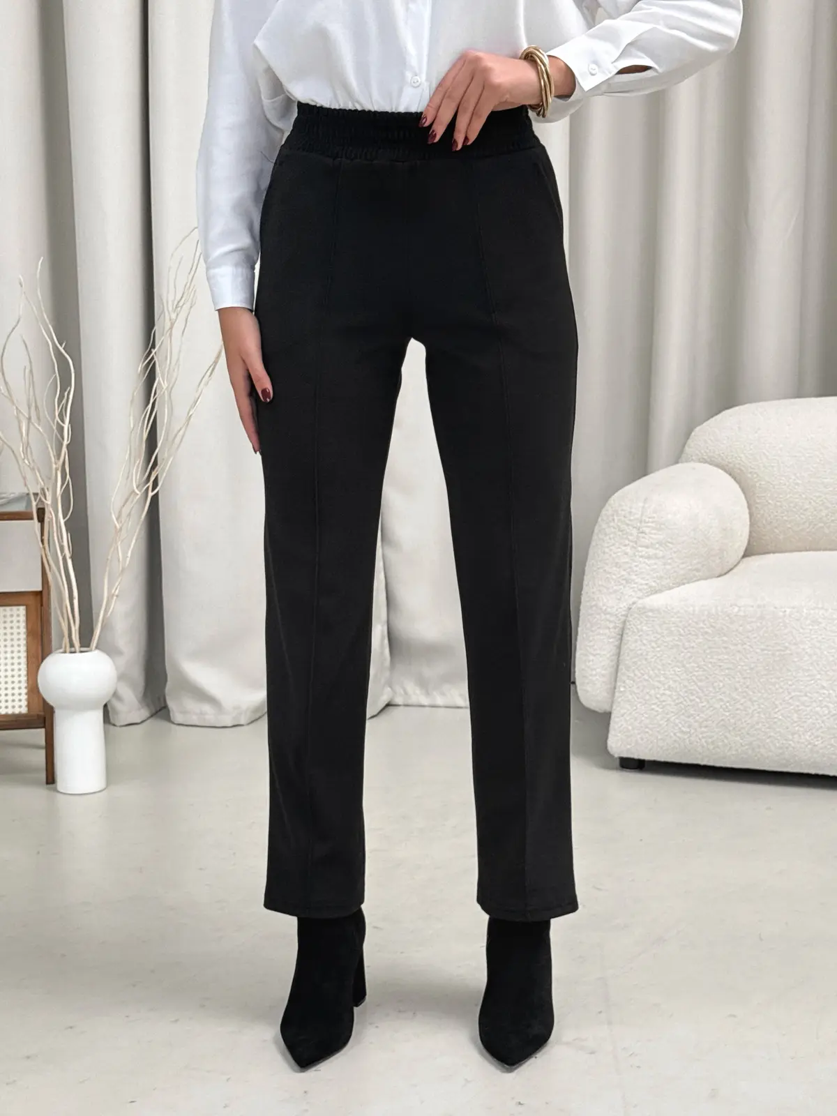 Cashmere Business Suit with Trousers and Vest Black Merlini Blois
