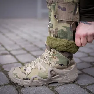 Штани з наколінниками мультикам стрейч Grifon Rip-Stop (Tornado Winter) на флісі